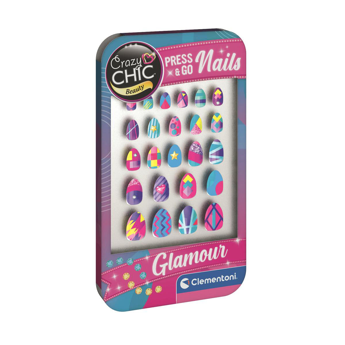 clementoni-clementoni-crazy-chic-nails Glamour 22pcs -Asst CDU